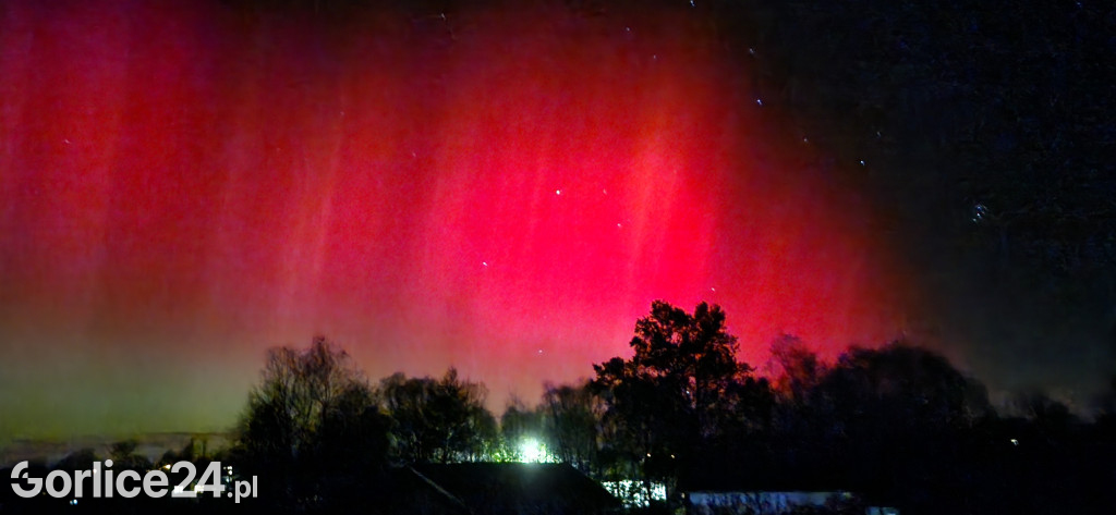 Zorza polarna widoczna z Gorlic (05.11.)