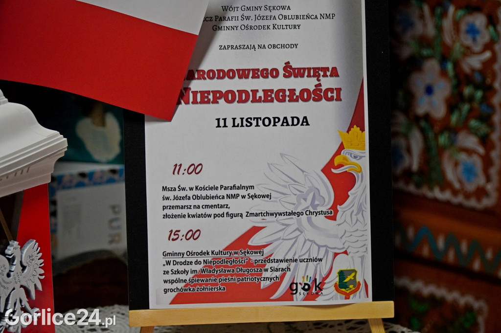 Święto Niepodległości w Gminnym Ośrodku Kultury w Sękowej