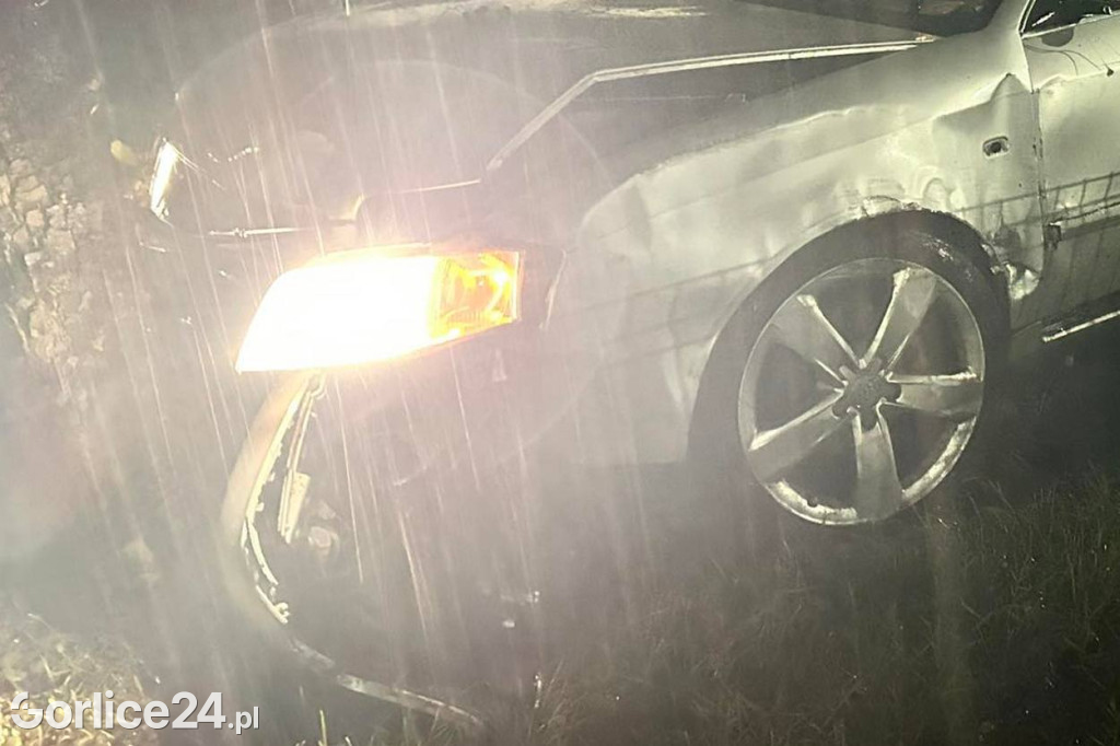 Rozbite audi na ul. Chopina (11.11.)