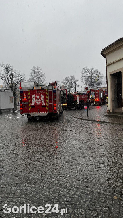 Pożar w centrum Biecza (19.11.)