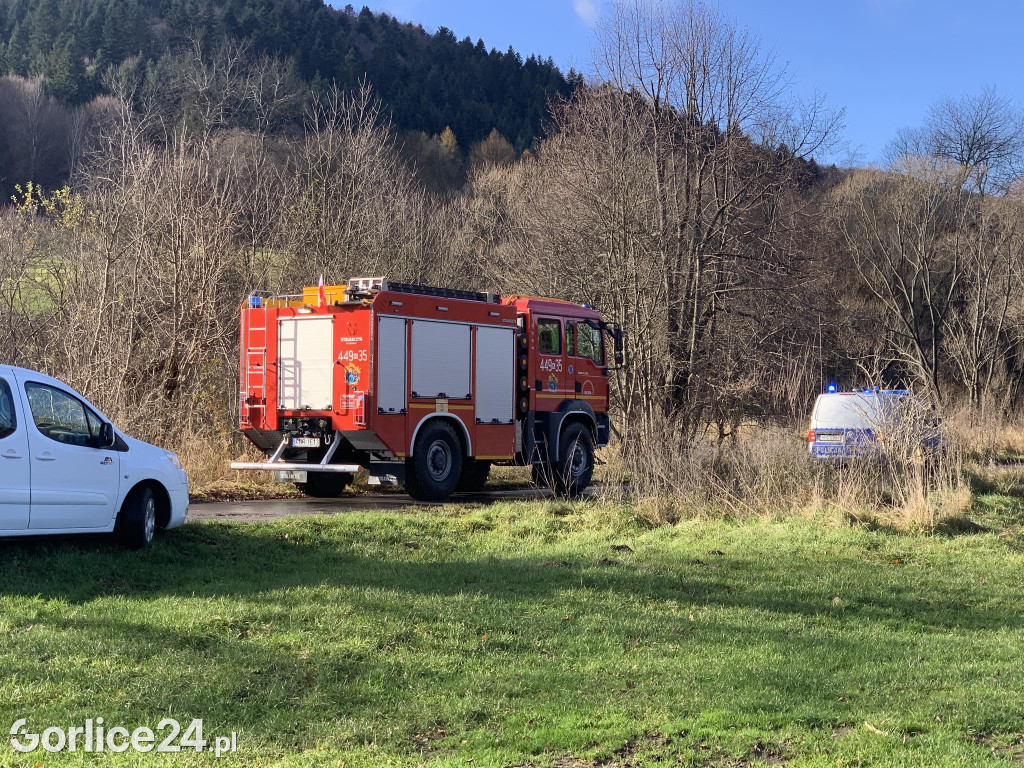 Rowerek wodny przewrócony na Klimkówce (24.11.)