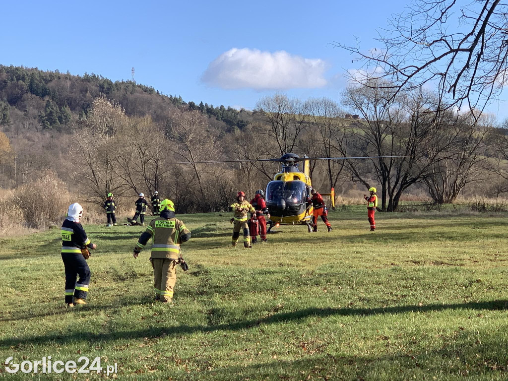Rowerek wodny przewrócony na Klimkówce (24.11.)