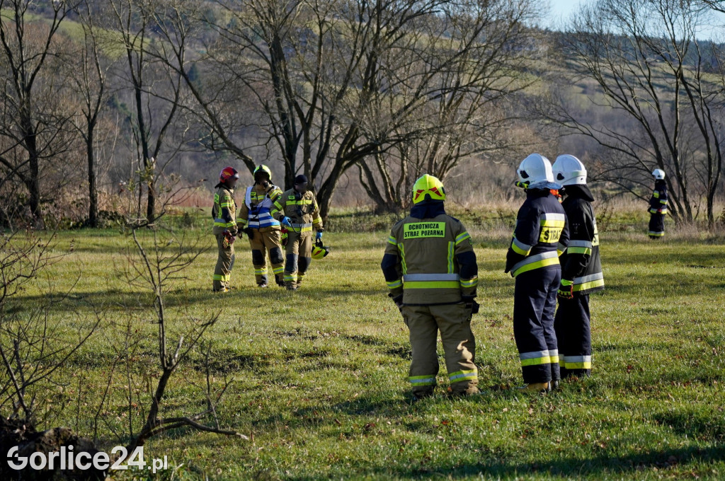Rowerek wodny przewrócony na Klimkówce (24.11.)