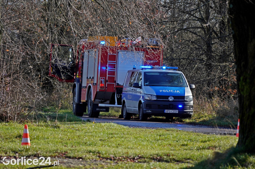 Rowerek wodny przewrócony na Klimkówce (24.11.)