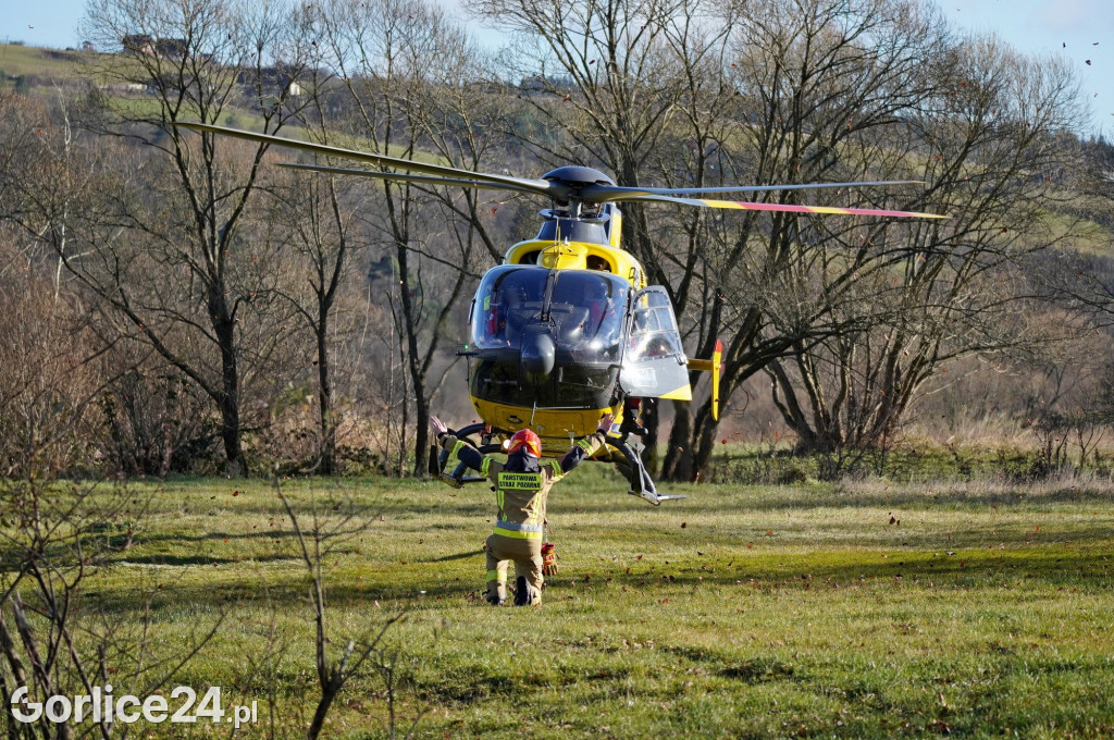 Rowerek wodny przewrócony na Klimkówce (24.11.)