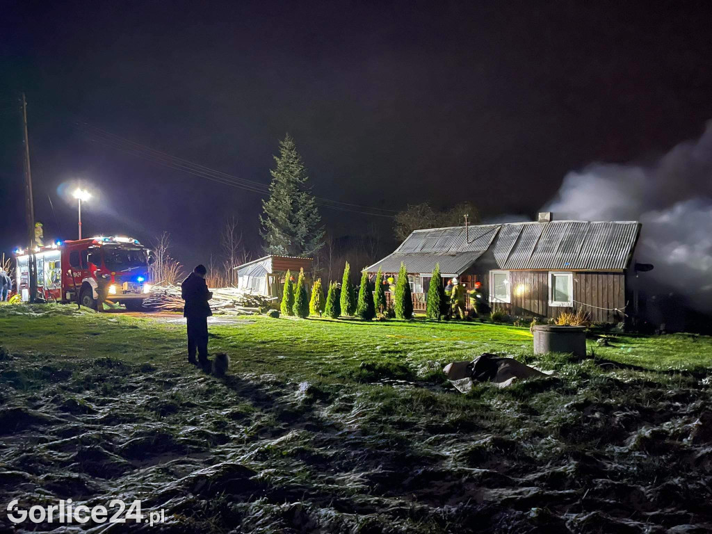 Pożar domu w Grudnej Kępskiej (25.11.)