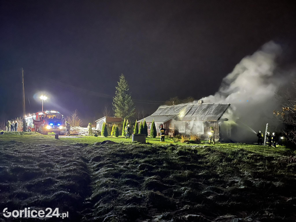 Pożar domu w Grudnej Kępskiej (25.11.)