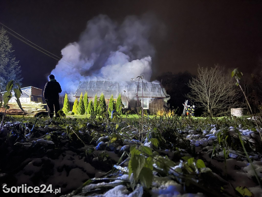 Pożar domu w Grudnej Kępskiej (25.11.)