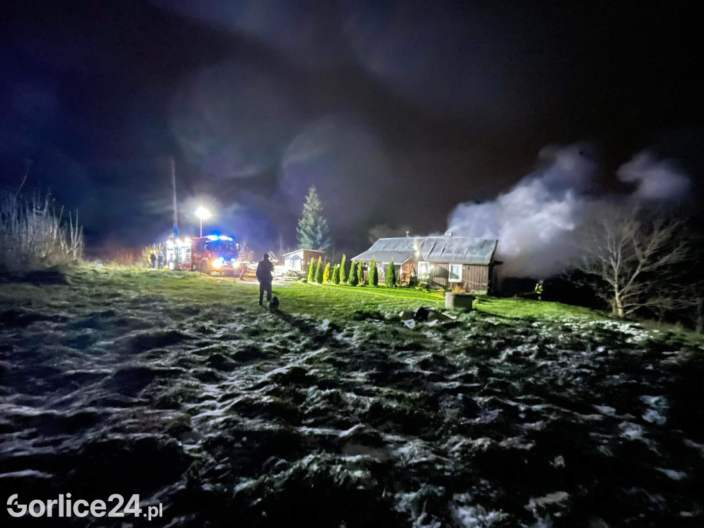 Pożar domu w Grudnej Kępskiej (25.11.)