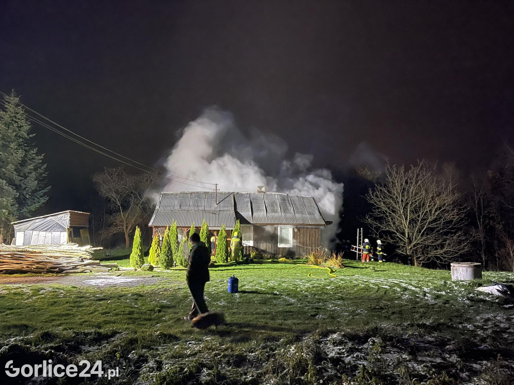 Pożar domu w Grudnej Kępskiej (25.11.)