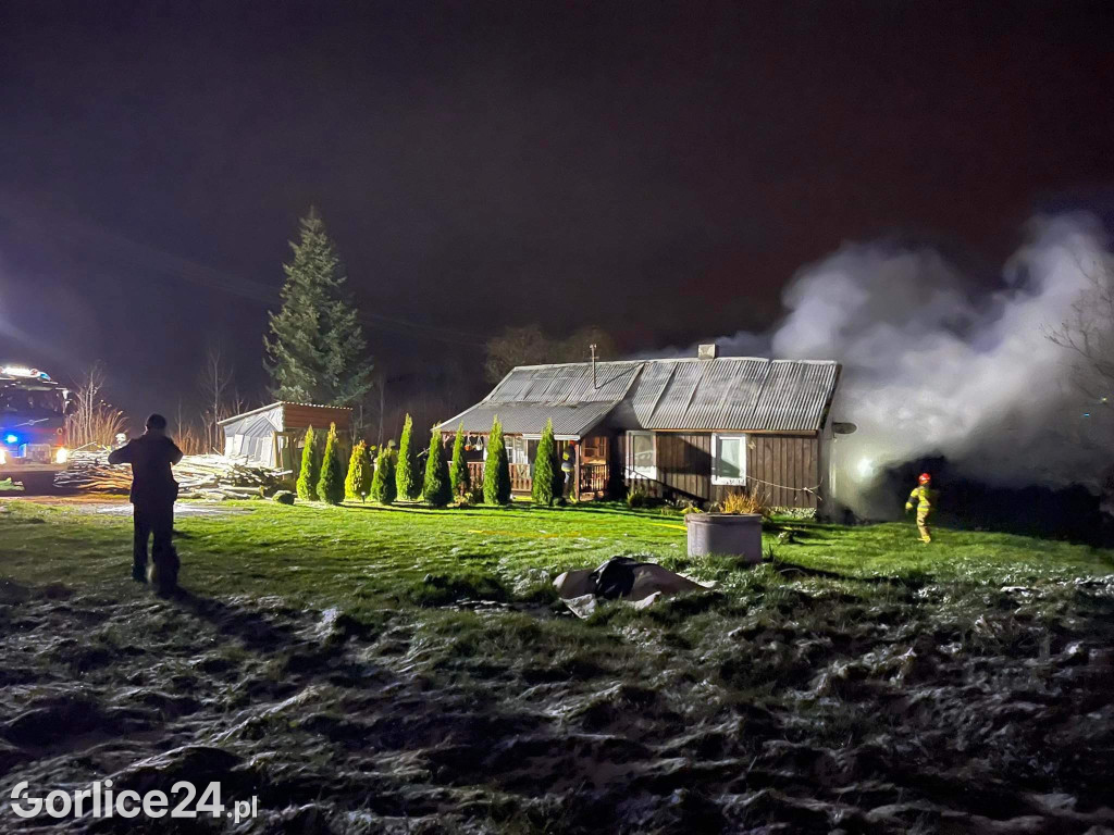 Pożar domu w Grudnej Kępskiej (25.11.)