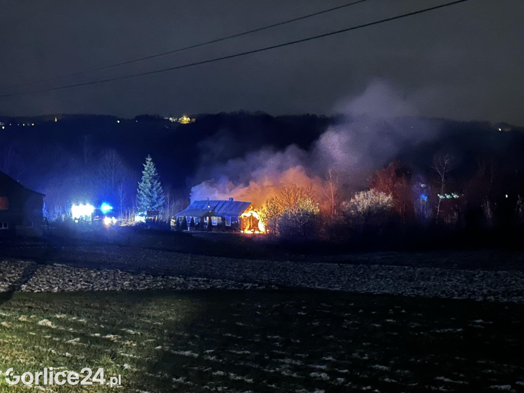 Pożar domu w Grudnej Kępskiej (25.11.)
