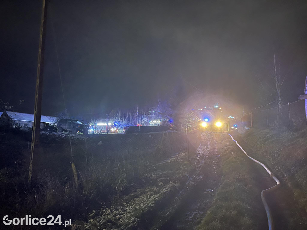 Pożar domu w Grudnej Kępskiej (25.11.)