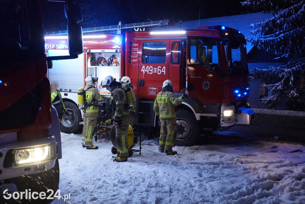 Pożar domu w Bielance (28.11.)
