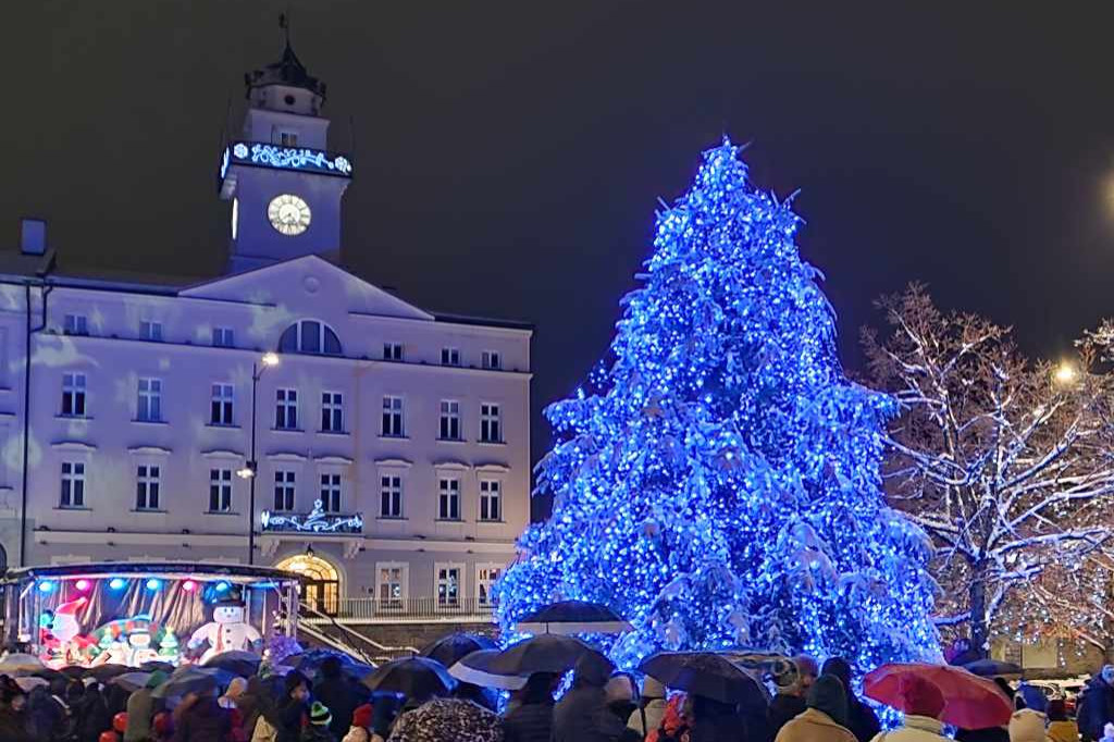 Choinka na gorlickim Rynku