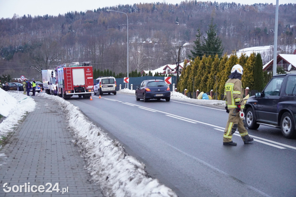 Kolizja w Szymbarku na DK28 (11.12.2023)