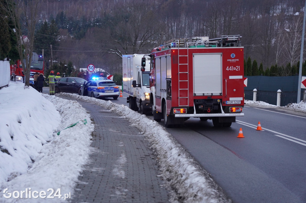 Kolizja w Szymbarku na DK28 (11.12.2023)