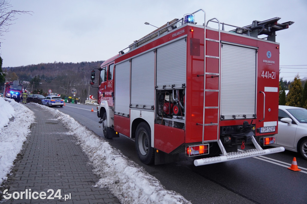 Kolizja w Szymbarku na DK28 (11.12.2023)