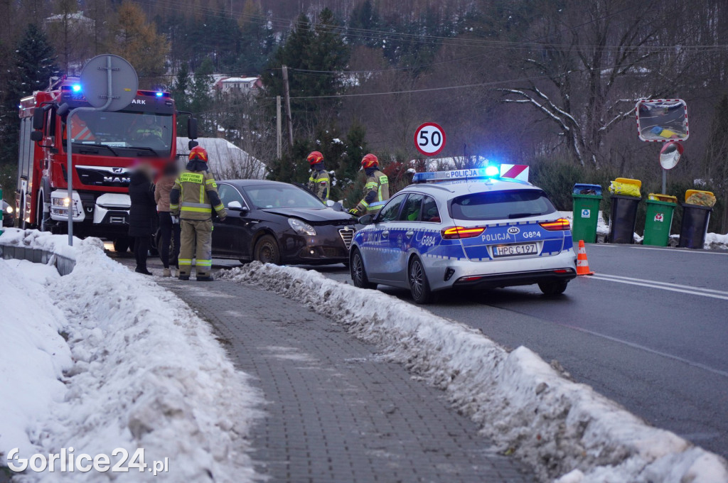 Kolizja w Szymbarku na DK28 (11.12.2023)