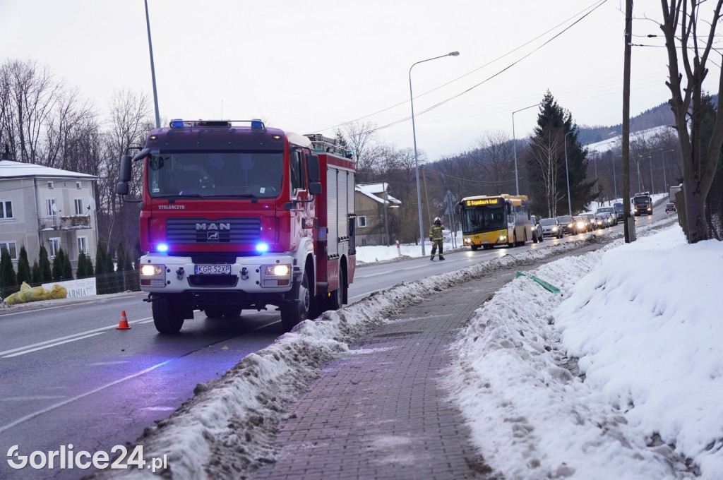 Kolizja w Szymbarku na DK28 (11.12.2023)