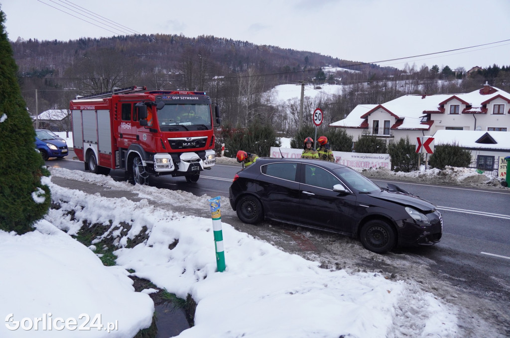 Kolizja w Szymbarku na DK28 (11.12.2023)