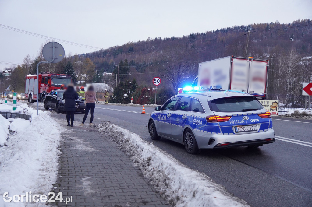 Kolizja w Szymbarku na DK28 (11.12.2023)
