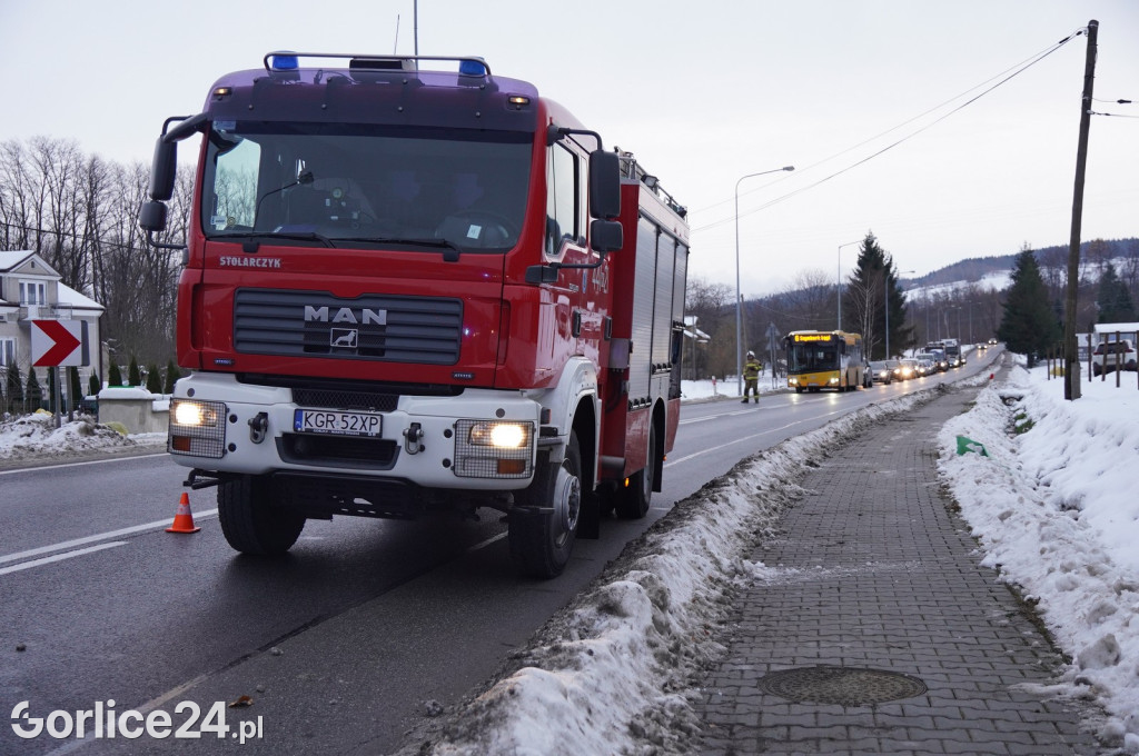 Kolizja w Szymbarku na DK28 (11.12.2023)
