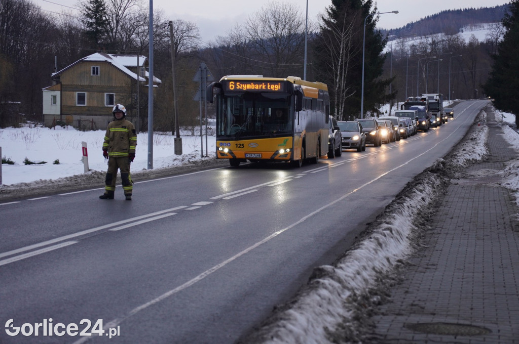Kolizja w Szymbarku na DK28 (11.12.2023)