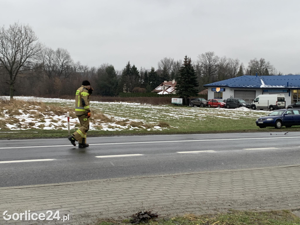 Wypadek na ul. Bieckiej w Gorlicach (15.12.)
