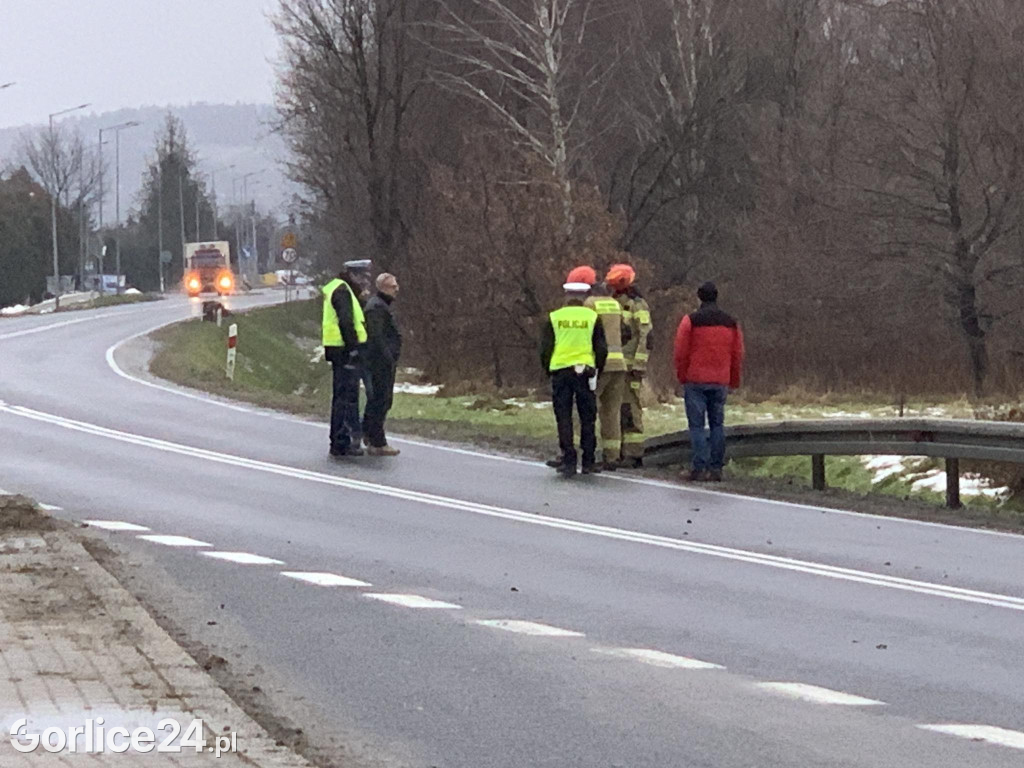 Wypadek na ul. Bieckiej w Gorlicach (15.12.)