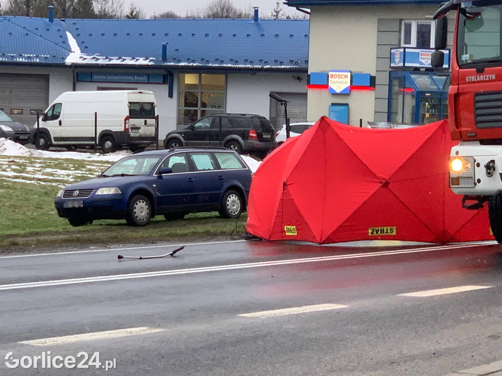Wypadek na ul. Bieckiej w Gorlicach (15.12.)