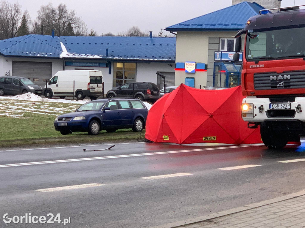 Wypadek na ul. Bieckiej w Gorlicach (15.12.)