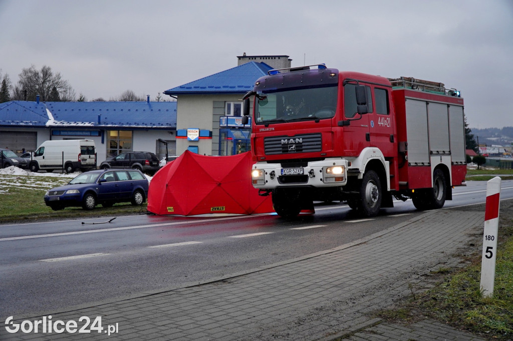 Wypadek na ul. Bieckiej w Gorlicach (15.12.)