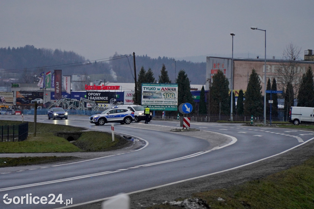 Wypadek na ul. Bieckiej w Gorlicach (15.12.)