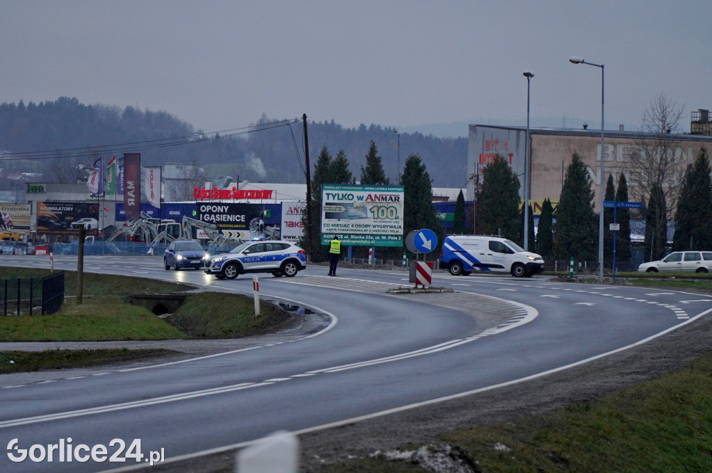 Wypadek na ul. Bieckiej w Gorlicach (15.12.)