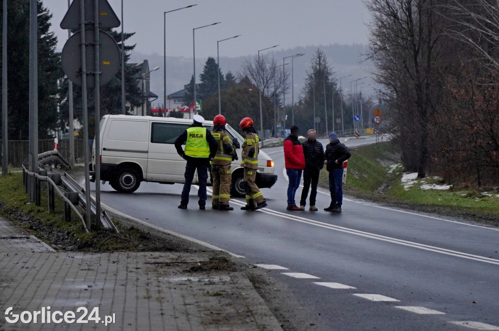 Wypadek na ul. Bieckiej w Gorlicach (15.12.)