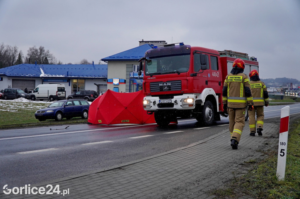 Wypadek na ul. Bieckiej w Gorlicach (15.12.)