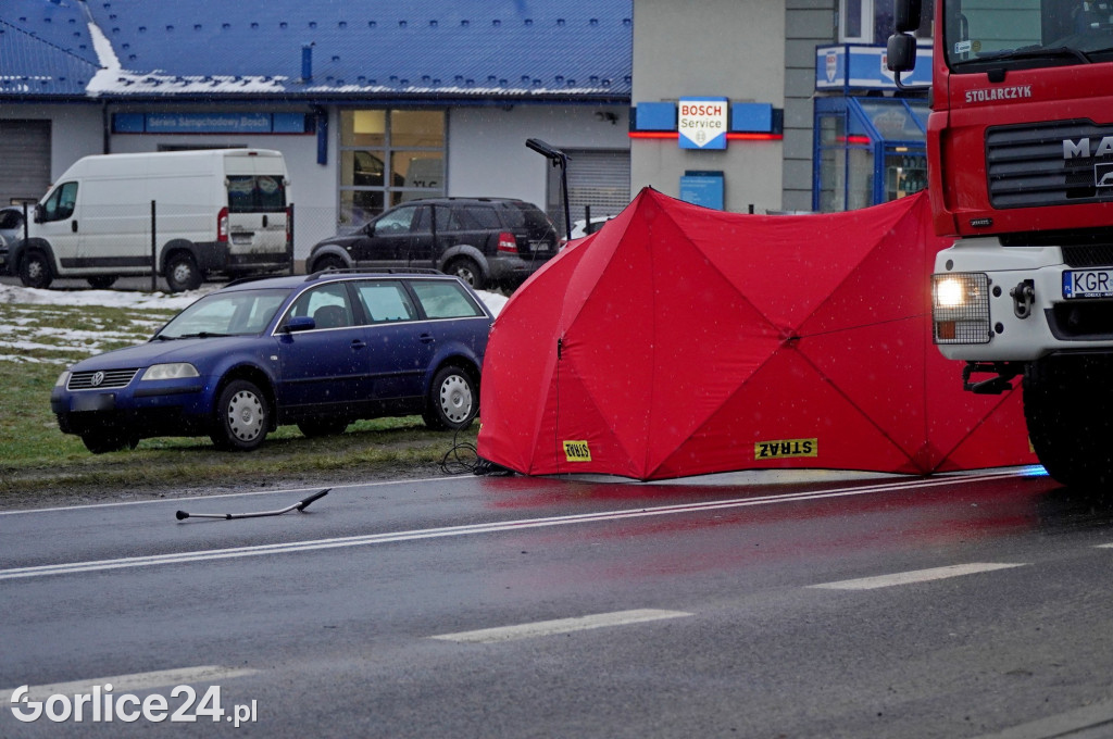 Wypadek na ul. Bieckiej w Gorlicach (15.12.)