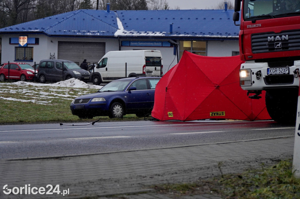Wypadek na ul. Bieckiej w Gorlicach (15.12.)