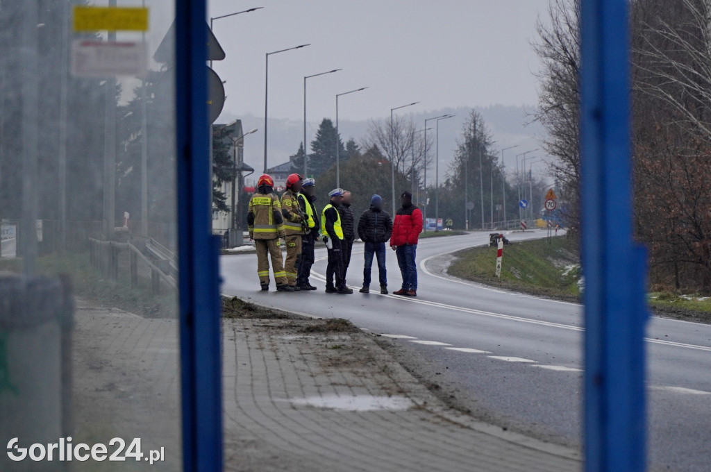 Wypadek na ul. Bieckiej w Gorlicach (15.12.)