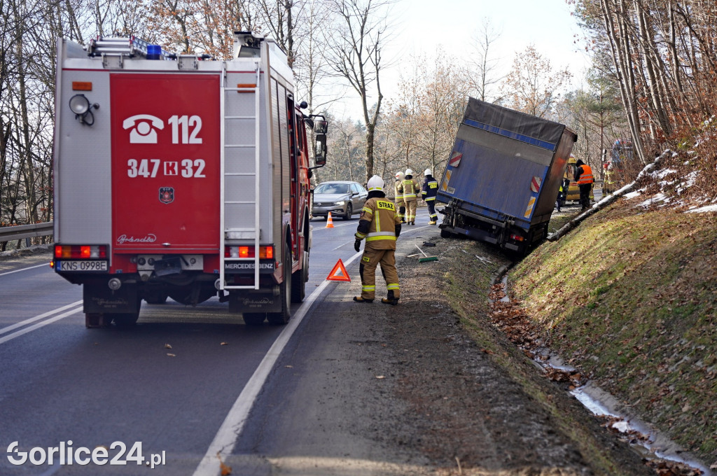 Zderzenie samochodów na Ropskiej Górze (19.12.)