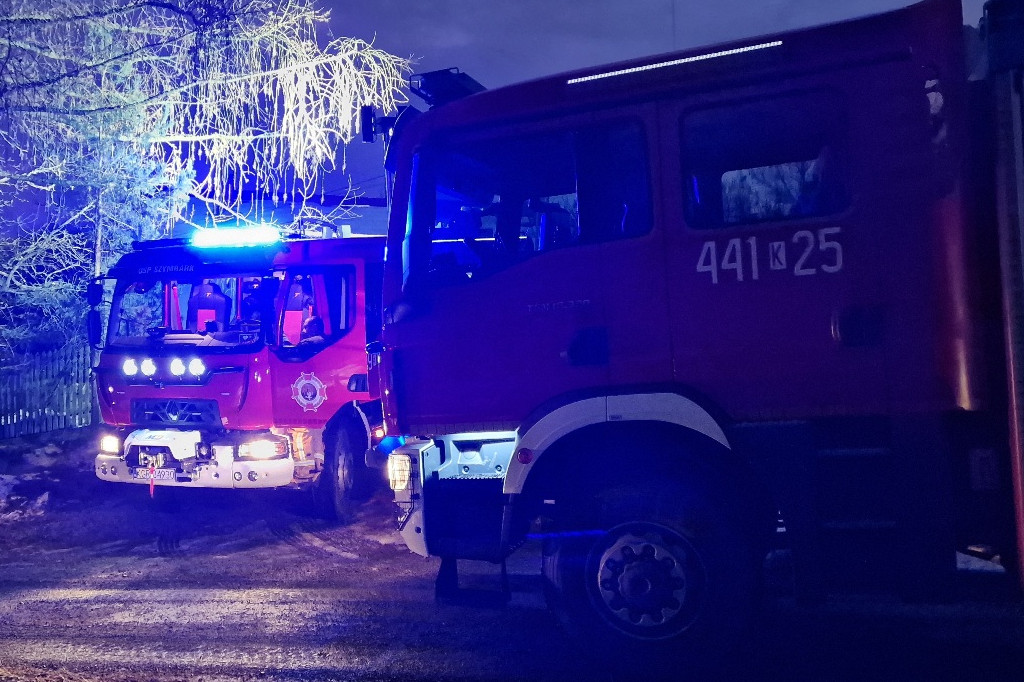 Pożar w Szymbarku (20.12.2023)