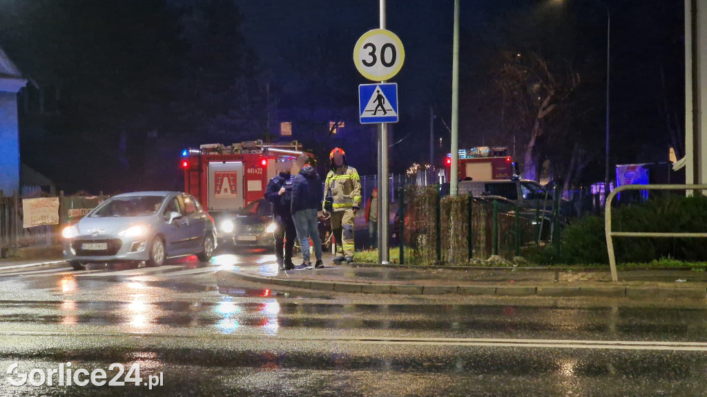 Kolizja na ulicy Kościuszki w Gorlicach (06.01.)