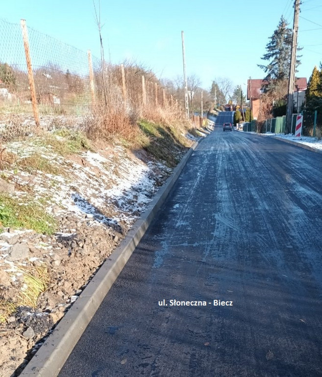 Odcinki bieckich dróg po remontach (12.01)