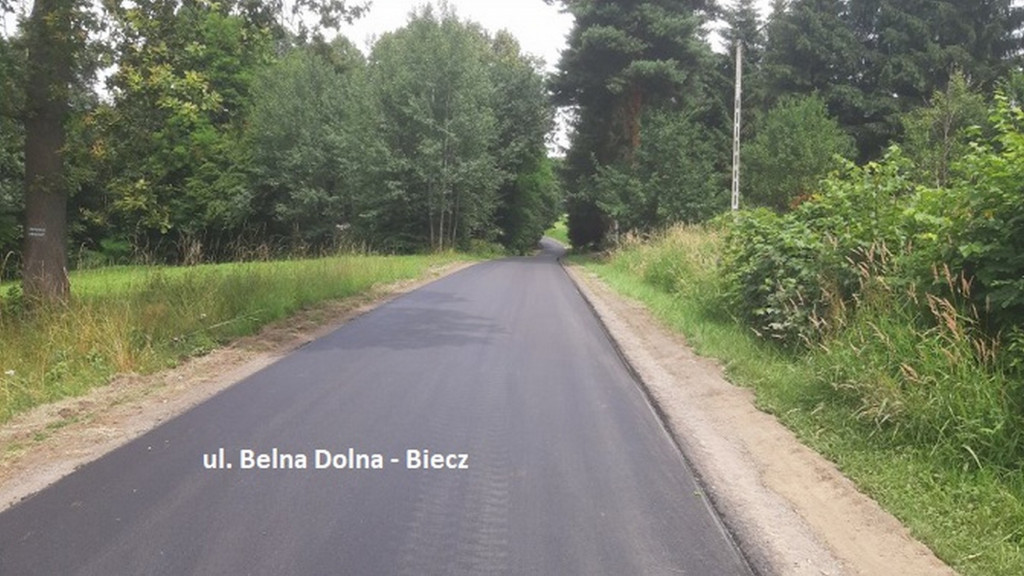 Odcinki bieckich dróg po remontach (12.01)