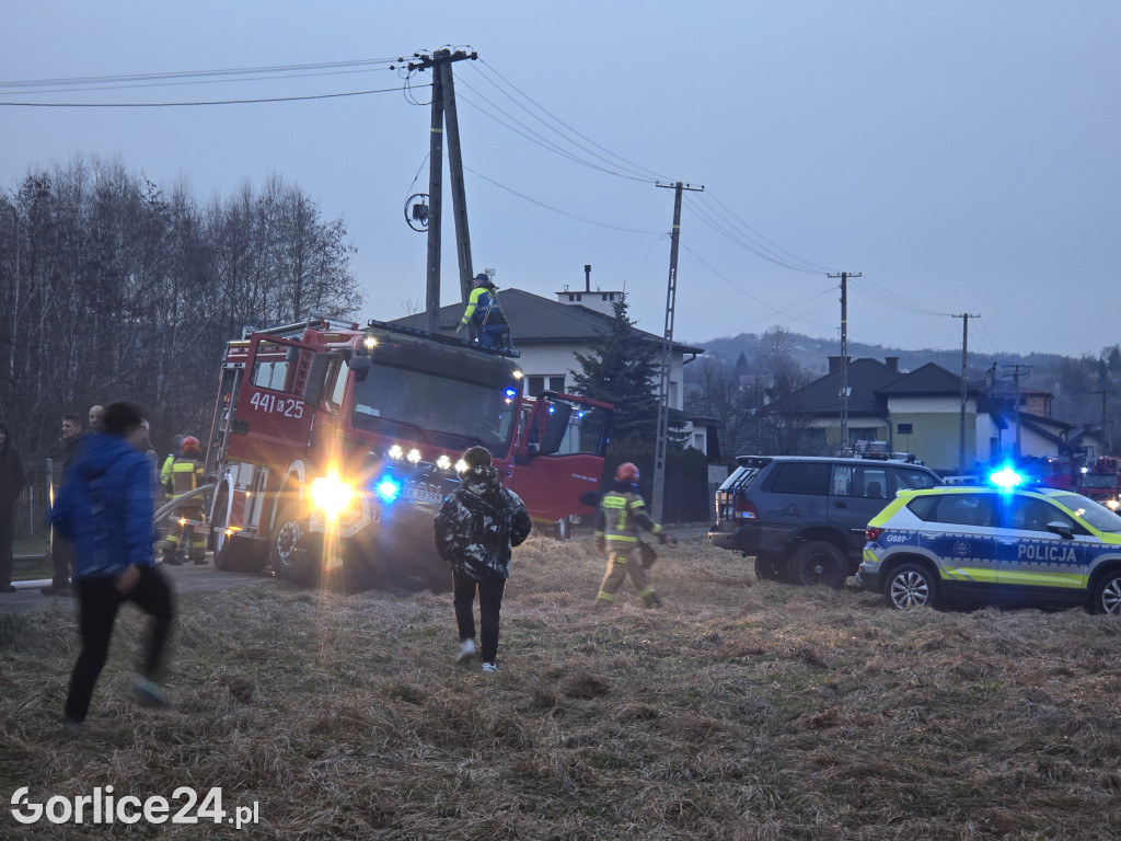 Pożar w Ropicy Polskiej (02.02.)