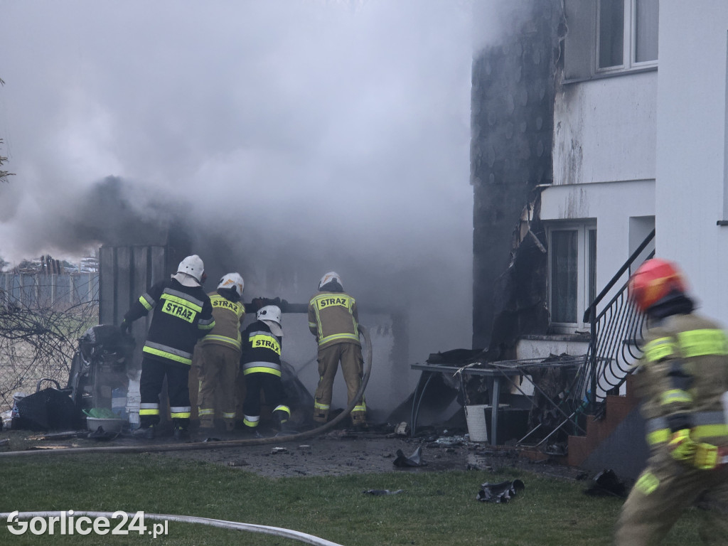 Pożar w Ropicy Polskiej (02.02.)