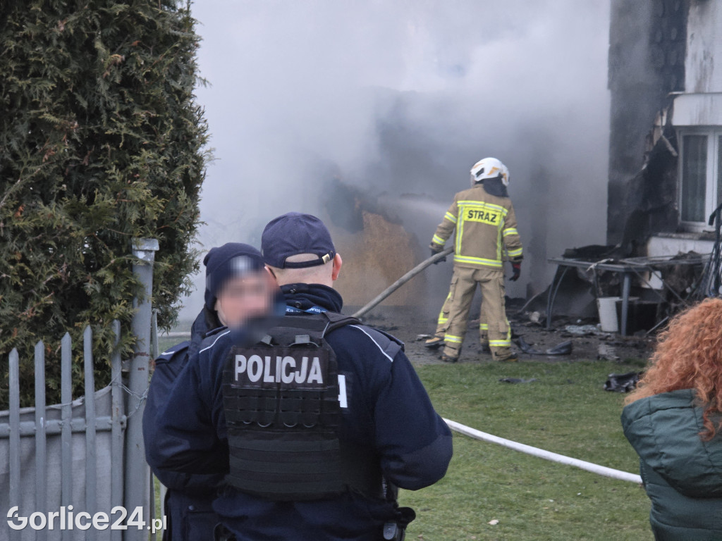 Pożar w Ropicy Polskiej (02.02.)
