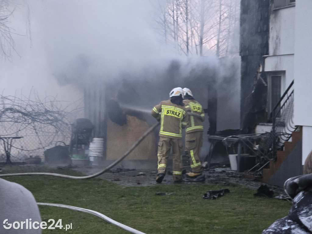 Pożar w Ropicy Polskiej (02.02.)