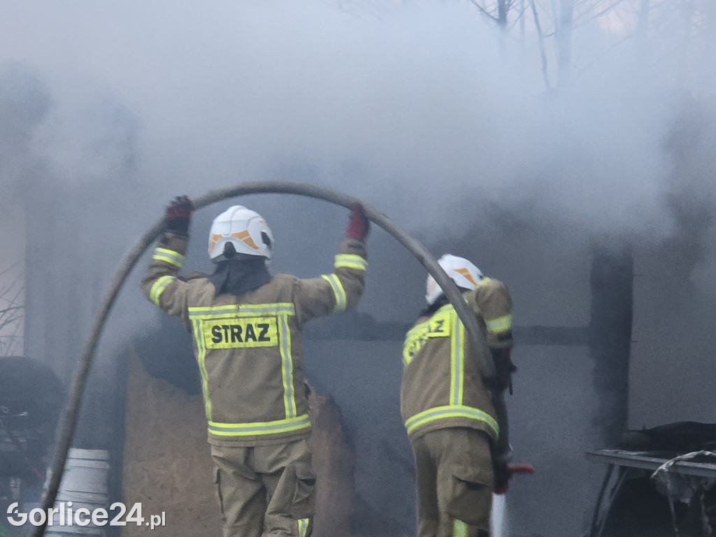 Pożar w Ropicy Polskiej (02.02.)